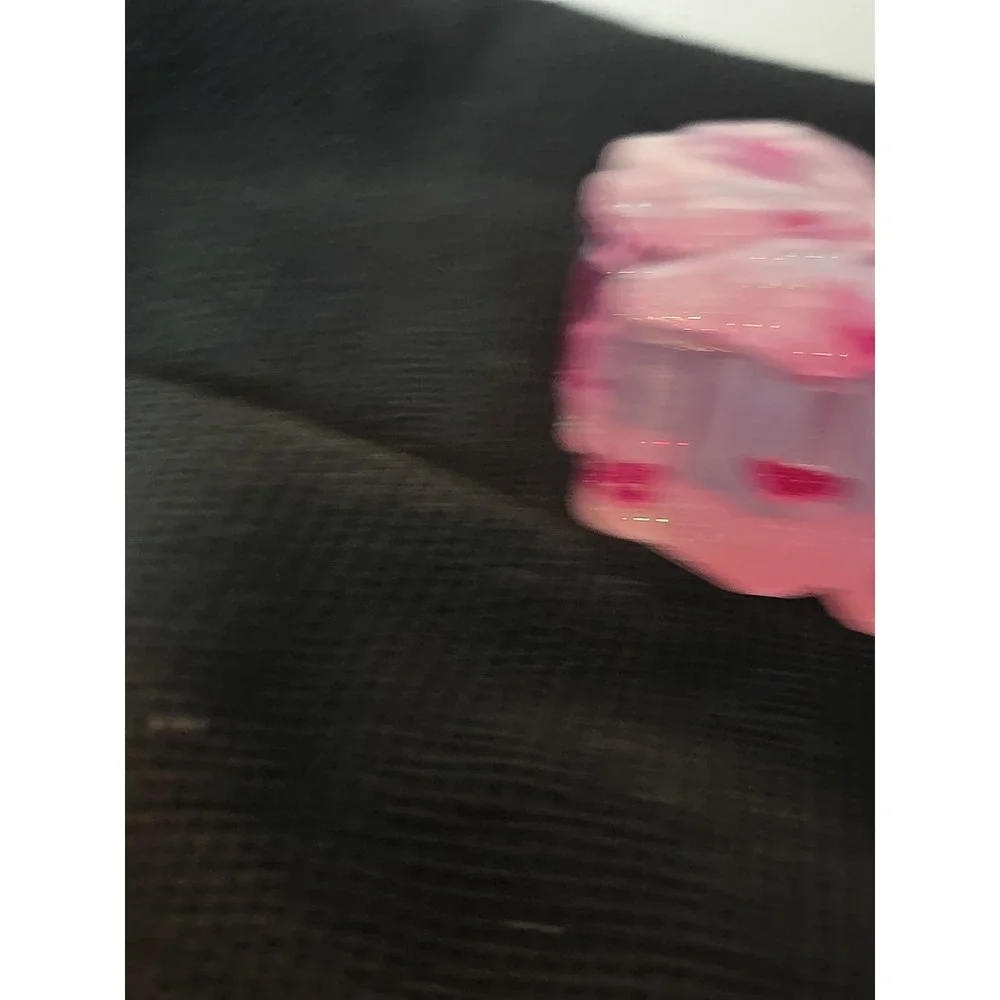 Handmade Resin Bow‎ Shaped Trinket Box With Lid Pink With Hearts. 770